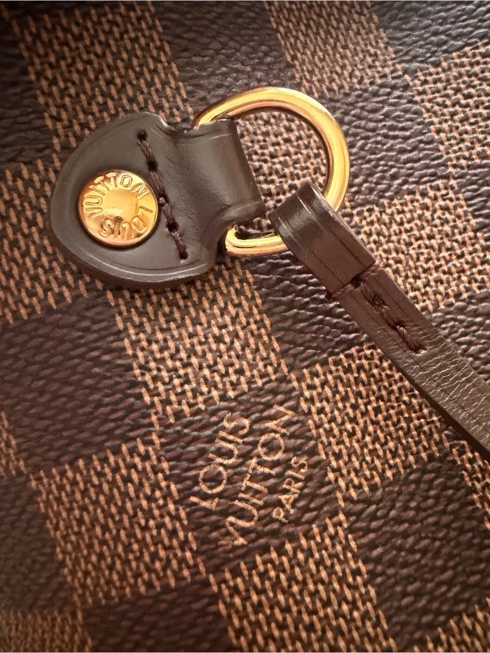 Preloved Authentic Louis Vuitton Damere Ebene Neverfull MM W/Dustbag Very Clean